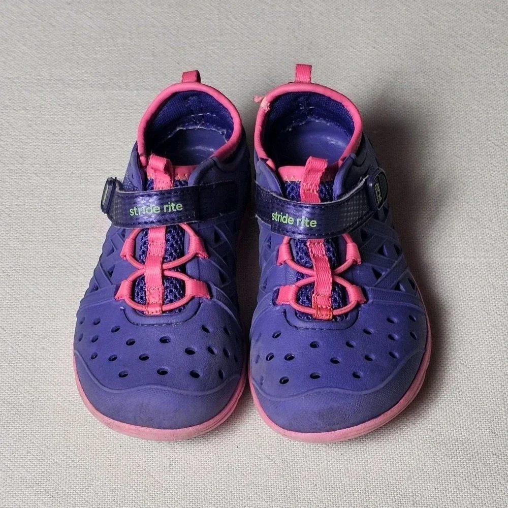 Stride Rite Made 2 Play Phibian Shoes‎ Kids Size 8 Pink/Purple